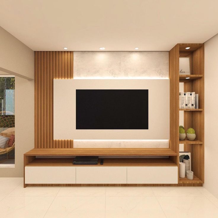 Divar dekorlu TV stend 0011